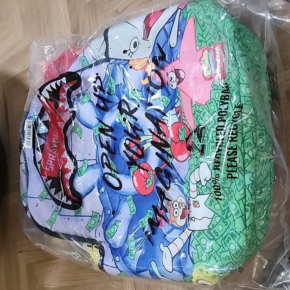 Sprayground Spongebob Crew Money Bath Backpack - Picture 11 of 11